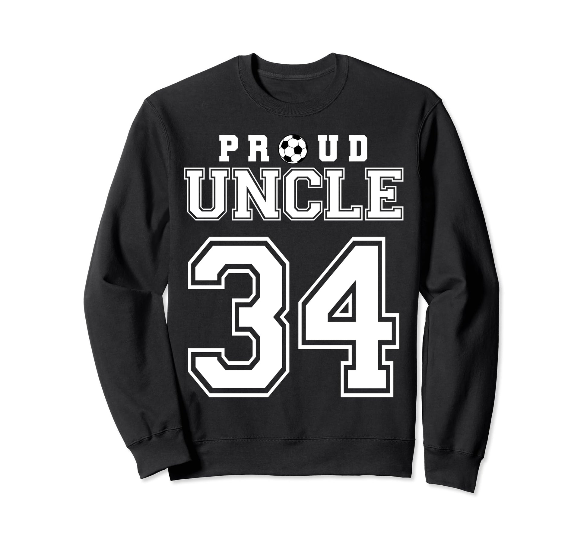 Number 34 Custom Proud Soccer Sweatshirt - Custom Art Print for Adults - T-Shirt, Sweatshirt, Hoodie
