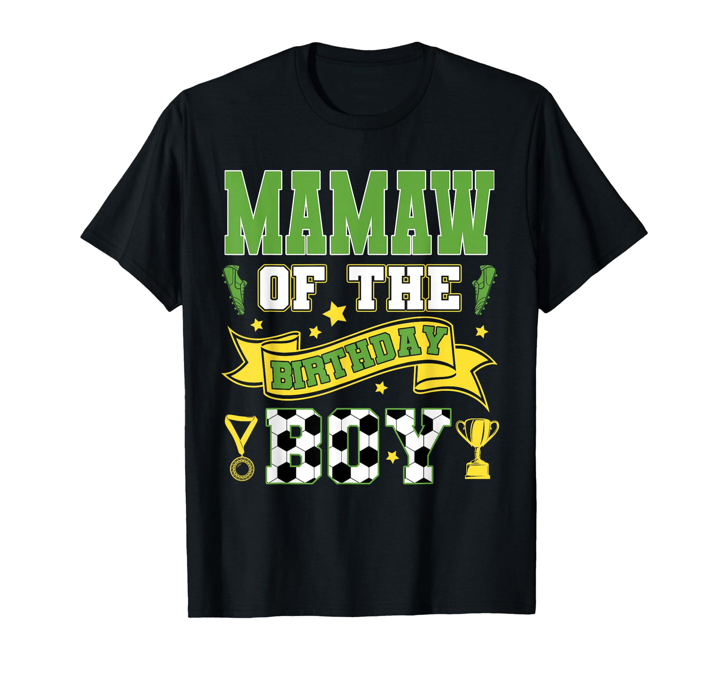Mamaw Birthday Soccer Player Birthday T-Shirt - Custom Art Print for Adults - T-Shirt, Sweatshirt, Hoodie
