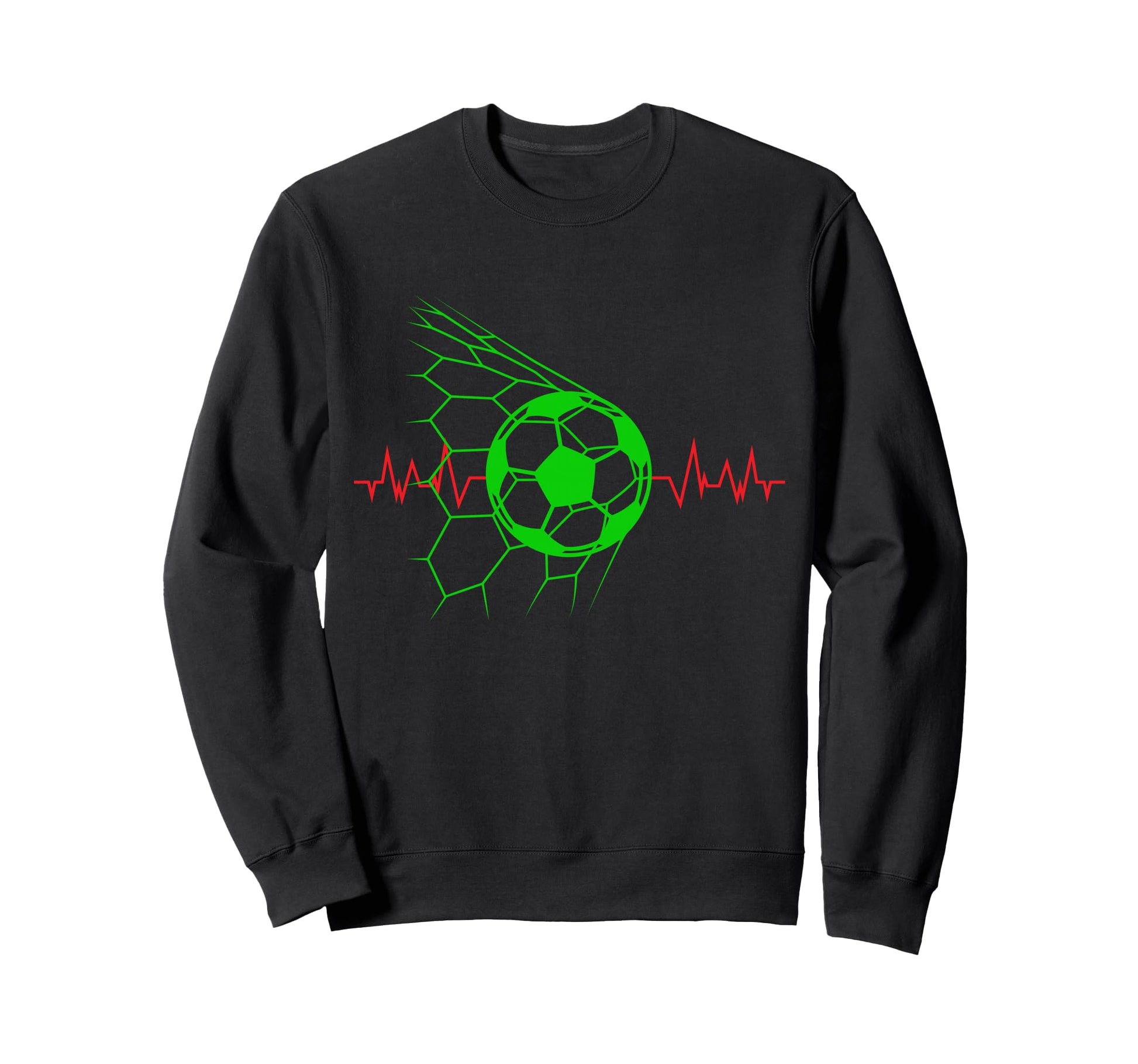 Soccer Ball Heartbeat Players And Sweatshirt - Aesthetic Graphic Men Women - T-Shirt, Sweatshirt, Hoodie