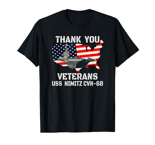 Aircraft Carrier Nimitz Cvn 68 Veterans T-Shirt - Streetwear Style Unisex - T-Shirt, Sweatshirt, Hoodie