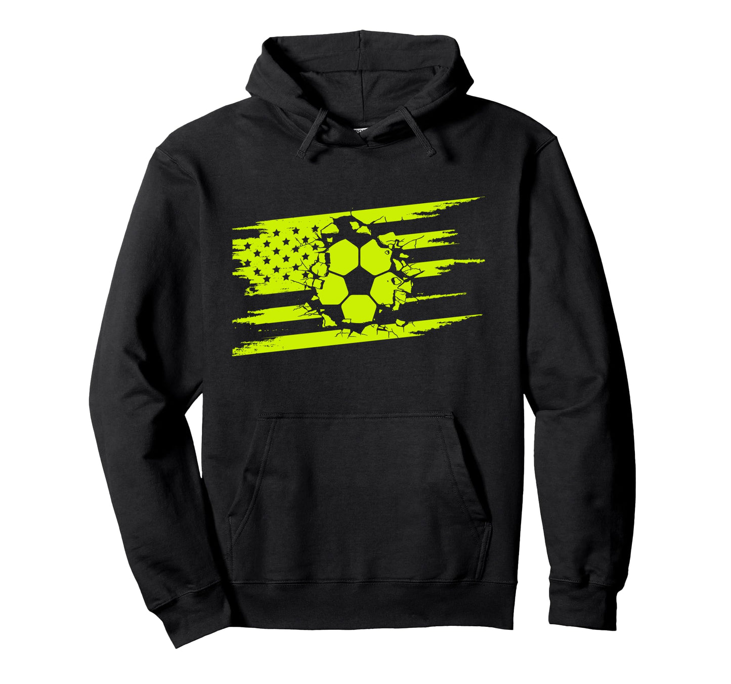 American Flag Soccer Soccer Hoodie - Aesthetic Graphic Unisex - T-Shirt, Sweatshirt, Hoodie