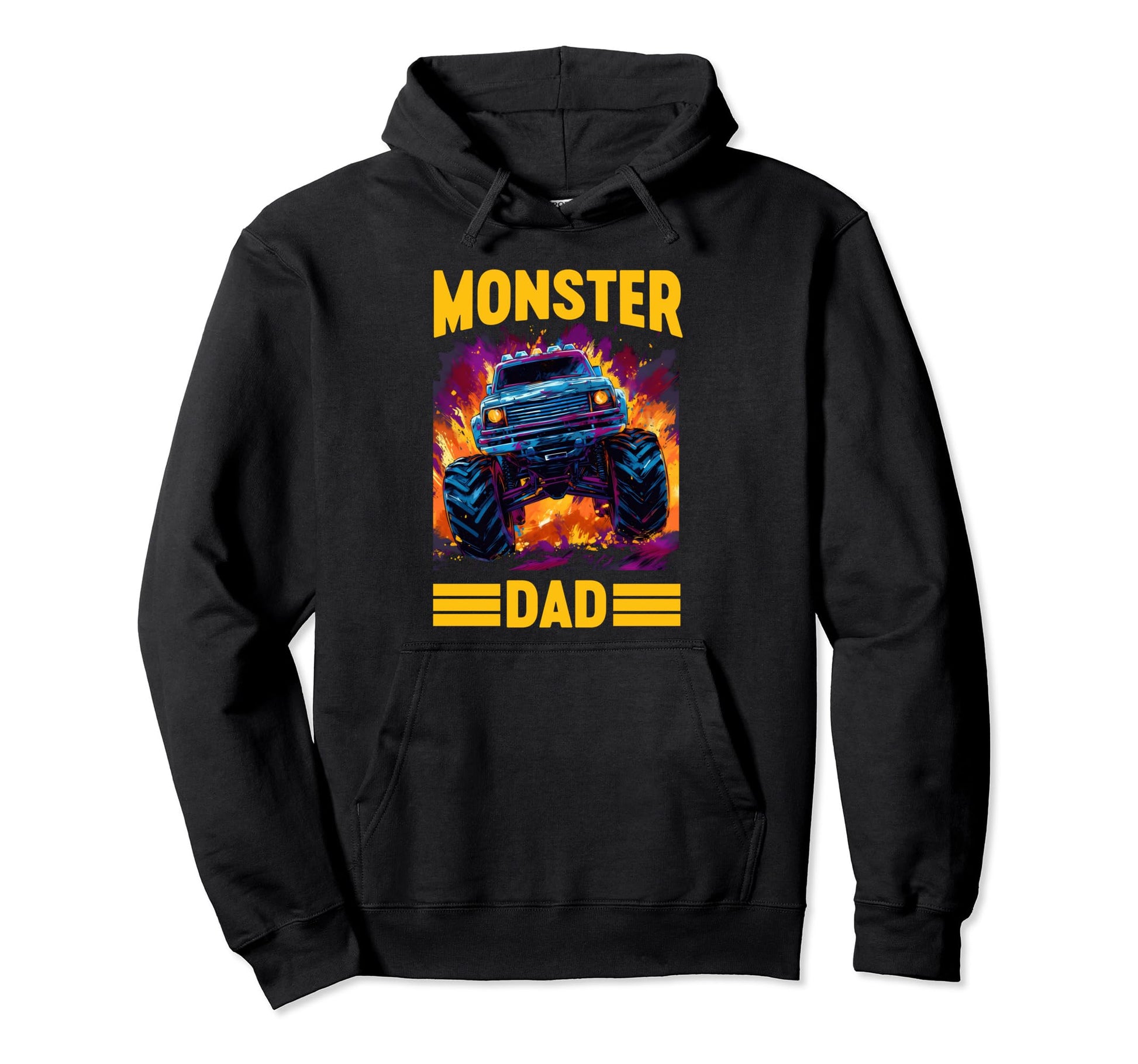 Monster Truck Dad Monster Dad Dad Hoodie - Casual Everyday Wear Unisex - T-Shirt, Sweatshirt, Hoodie