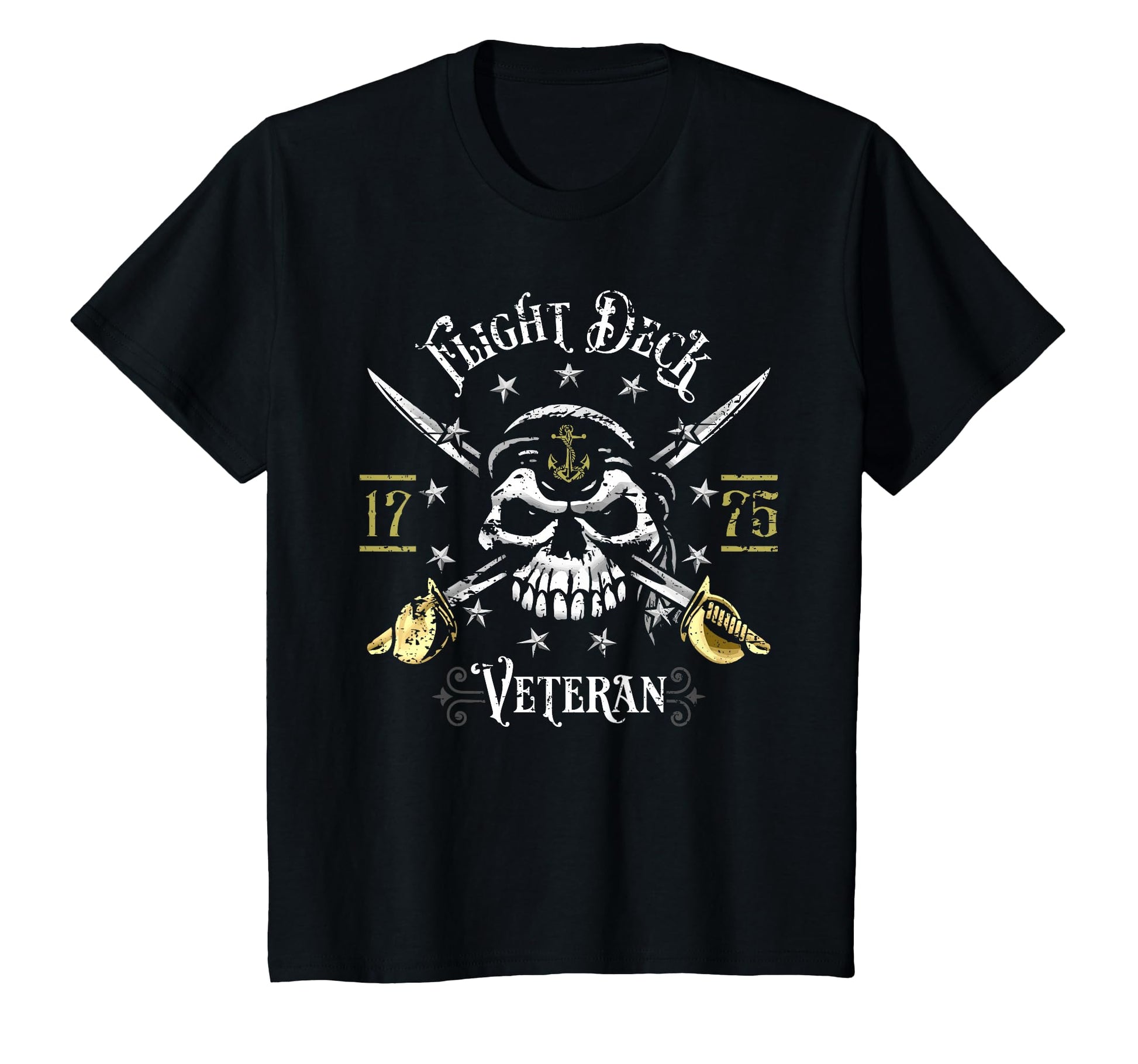 Flight Deck Veteran Skull Naval Aviation T-Shirt - Trendy Graphic Unisex - T-Shirt, Sweatshirt, Hoodie