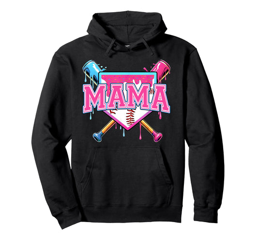 Baseball Drip Mom Ice Cream Drip Mama Hoodie - Casual Everyday Wear Unisex - T-Shirt, Sweatshirt, Hoodie