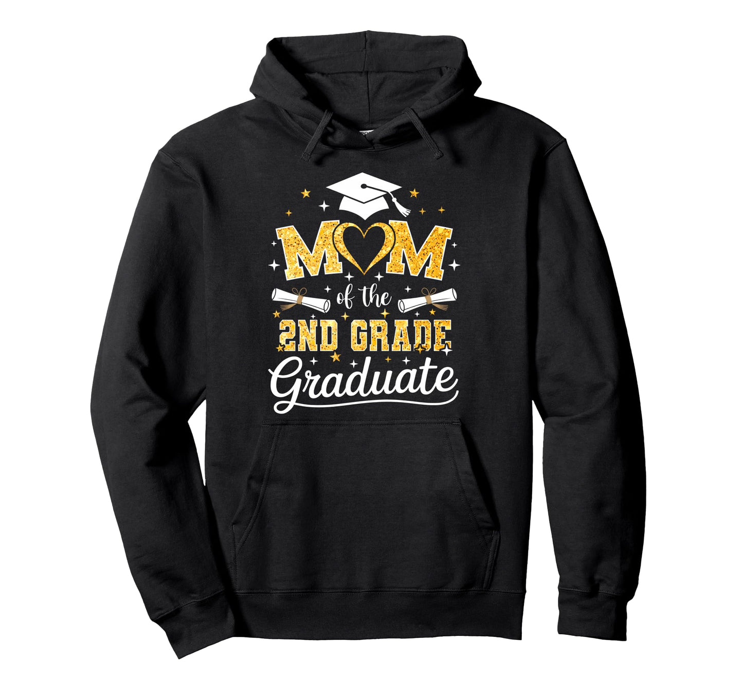 Mom 2Nd Grade Graduate Senior Hoodie - Casual Everyday Wear Men Women - T-Shirt, Sweatshirt, Hoodie