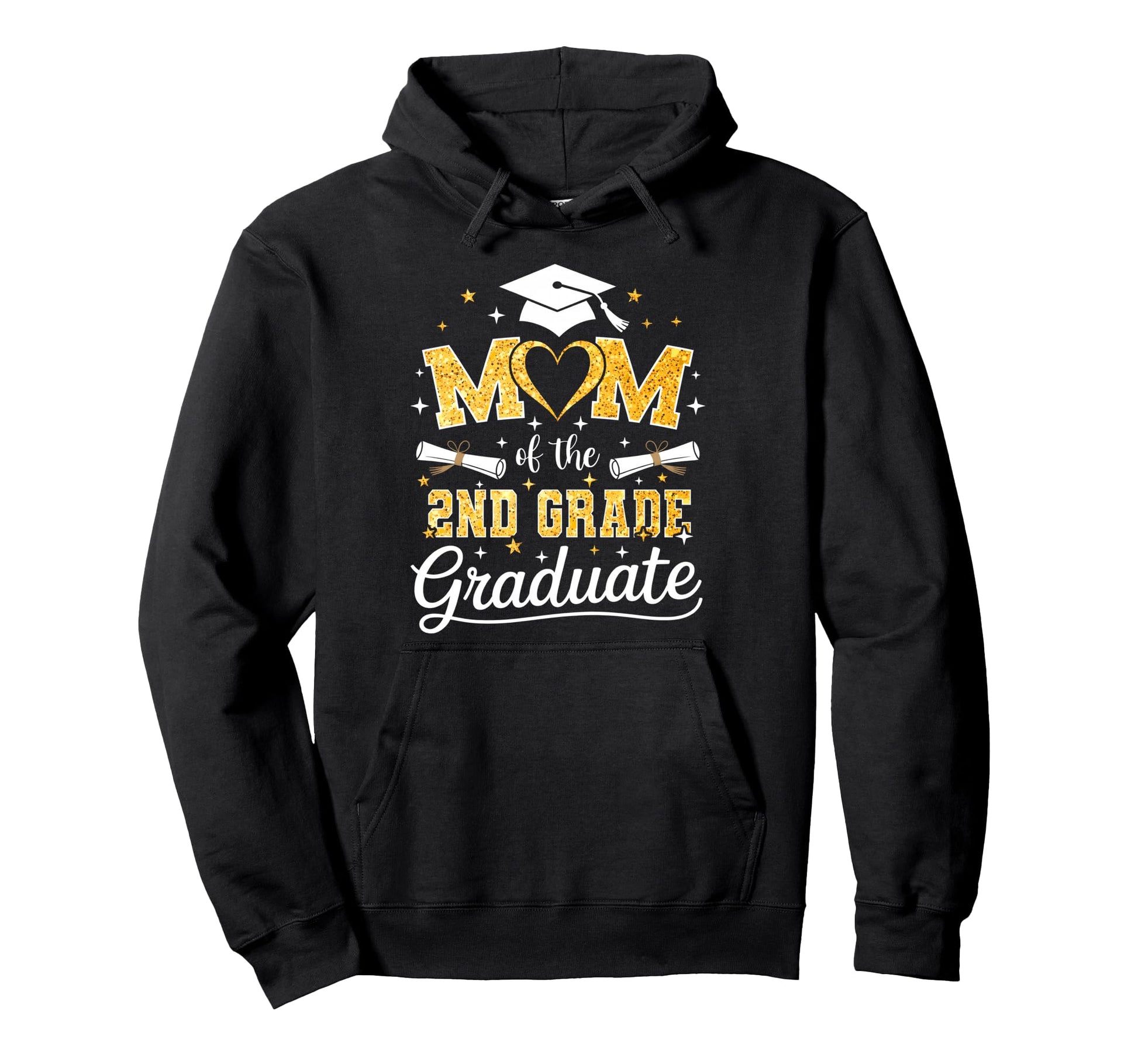 Mom 2Nd Grade Graduate Senior Hoodie - Casual Everyday Wear Men Women - T-Shirt, Sweatshirt, Hoodie
