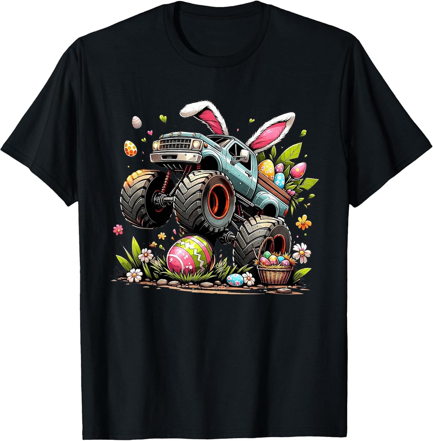 Happy Easter Day Shirt for Boys Girls Kids Truck Unisex T-shirt, Sweatshirt, Hoodie, Long Sleeve Tee - T-Shirt, Sweatshirt, Hoodie