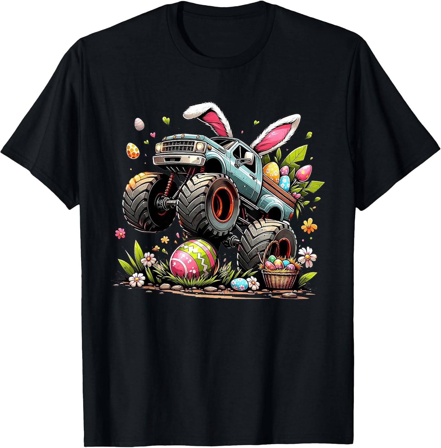 Happy Easter Day Shirt for Boys Girls Kids Truck Unisex T-shirt, Sweatshirt, Hoodie, Long Sleeve Tee - T-Shirt, Sweatshirt, Hoodie