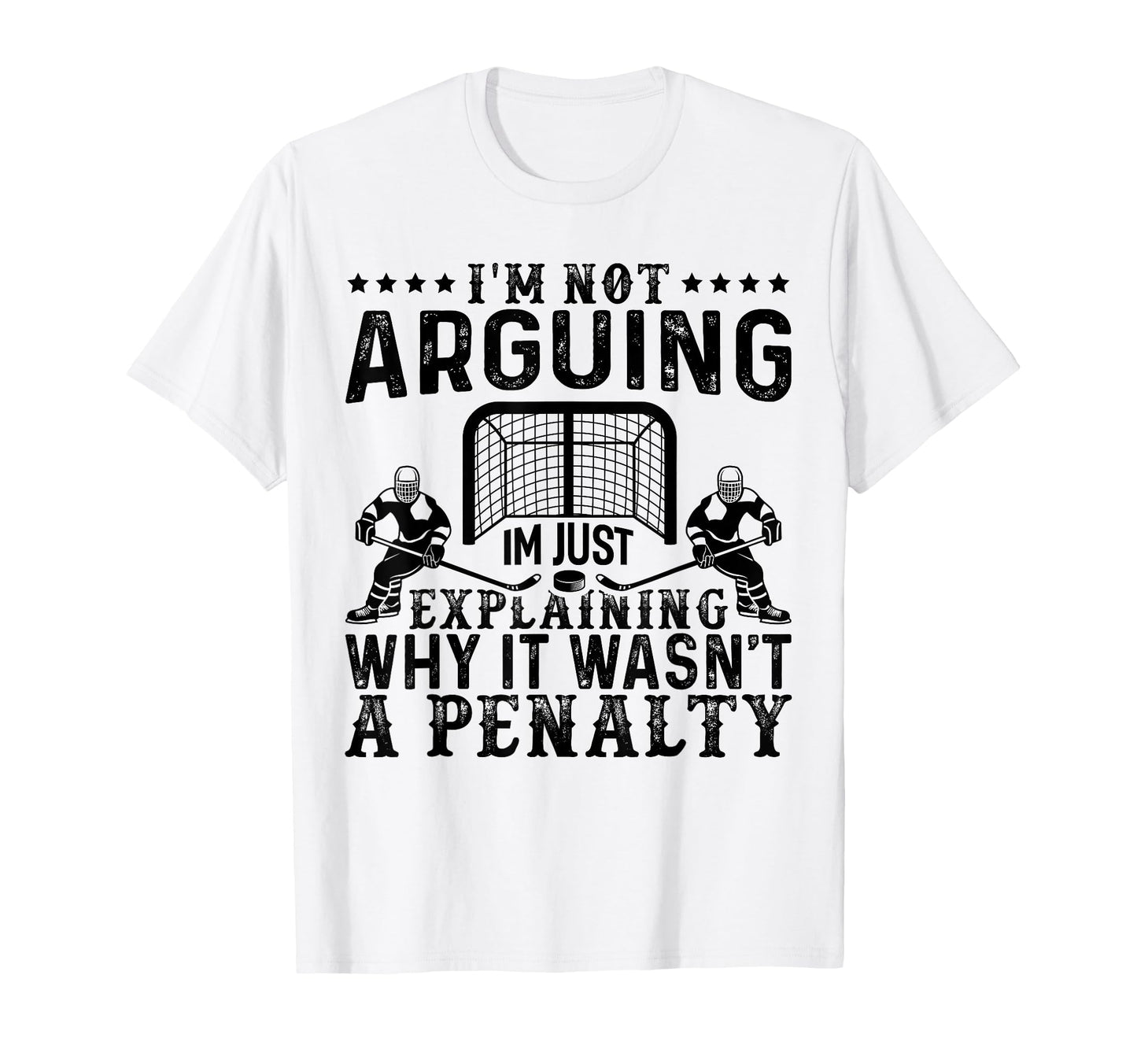 Hockey Player Arguing Gift Funny T-Shirt - Minimalist Print for Adults - T-Shirt, Sweatshirt, Hoodie