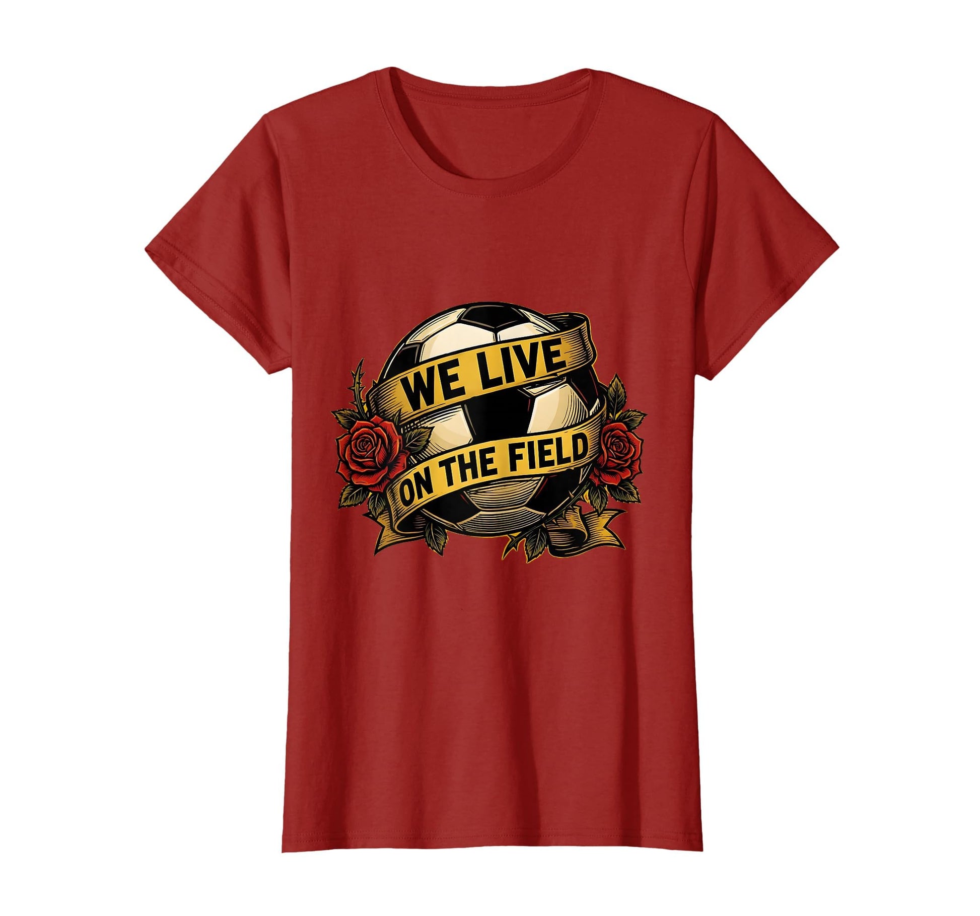 We Live Field Soccer Mom T-Shirt - Novelty Apparel for Adults - T-Shirt, Sweatshirt, Hoodie