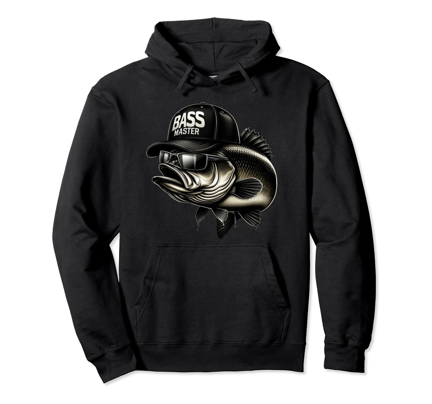 Big Bass Fish Master Dad Papa Hoodie - Casual Everyday Wear for Adults - T-Shirt, Sweatshirt, Hoodie