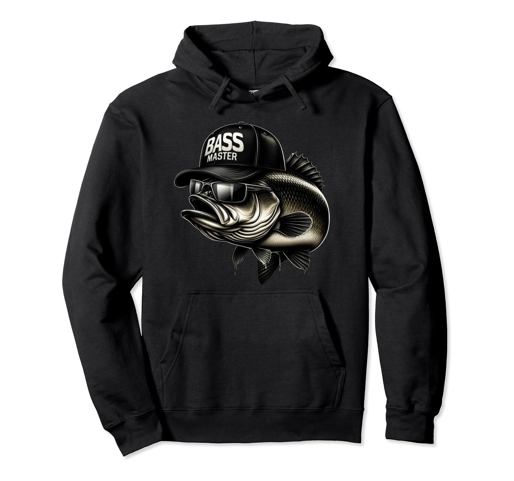 Big Bass Fish Master Dad Papa Hoodie - Casual Everyday Wear for Adults - T-Shirt, Sweatshirt, Hoodie