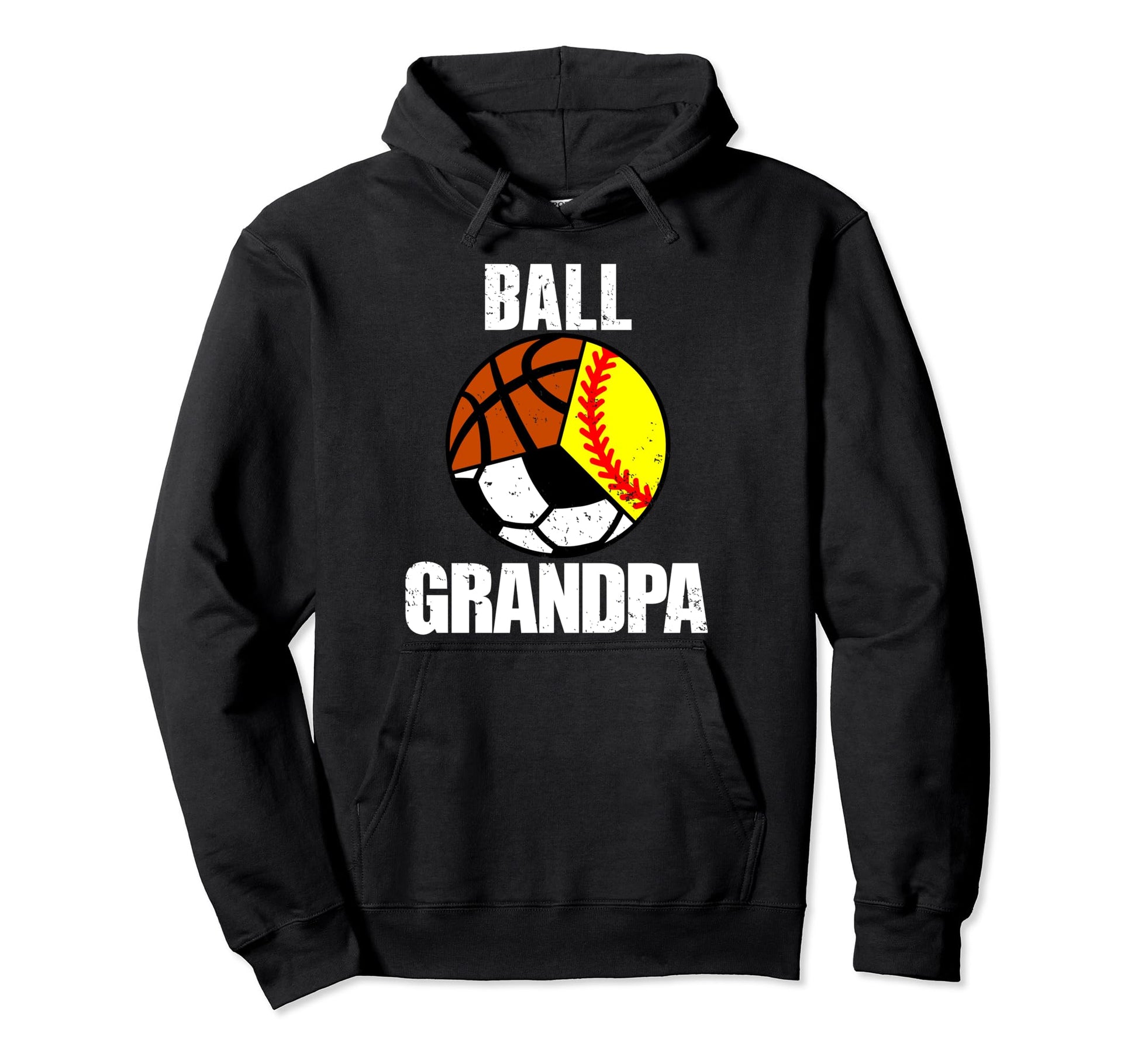 Ball Grandpa Funny Softball Soccer Hoodie - Novelty Apparel Men Women - T-Shirt, Sweatshirt, Hoodie