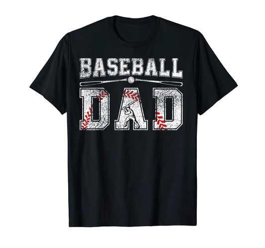 Baseball Dad Fathers Day Daddy Papa T-Shirt - Trendy Graphic for Adults - T-Shirt, Sweatshirt, Hoodie