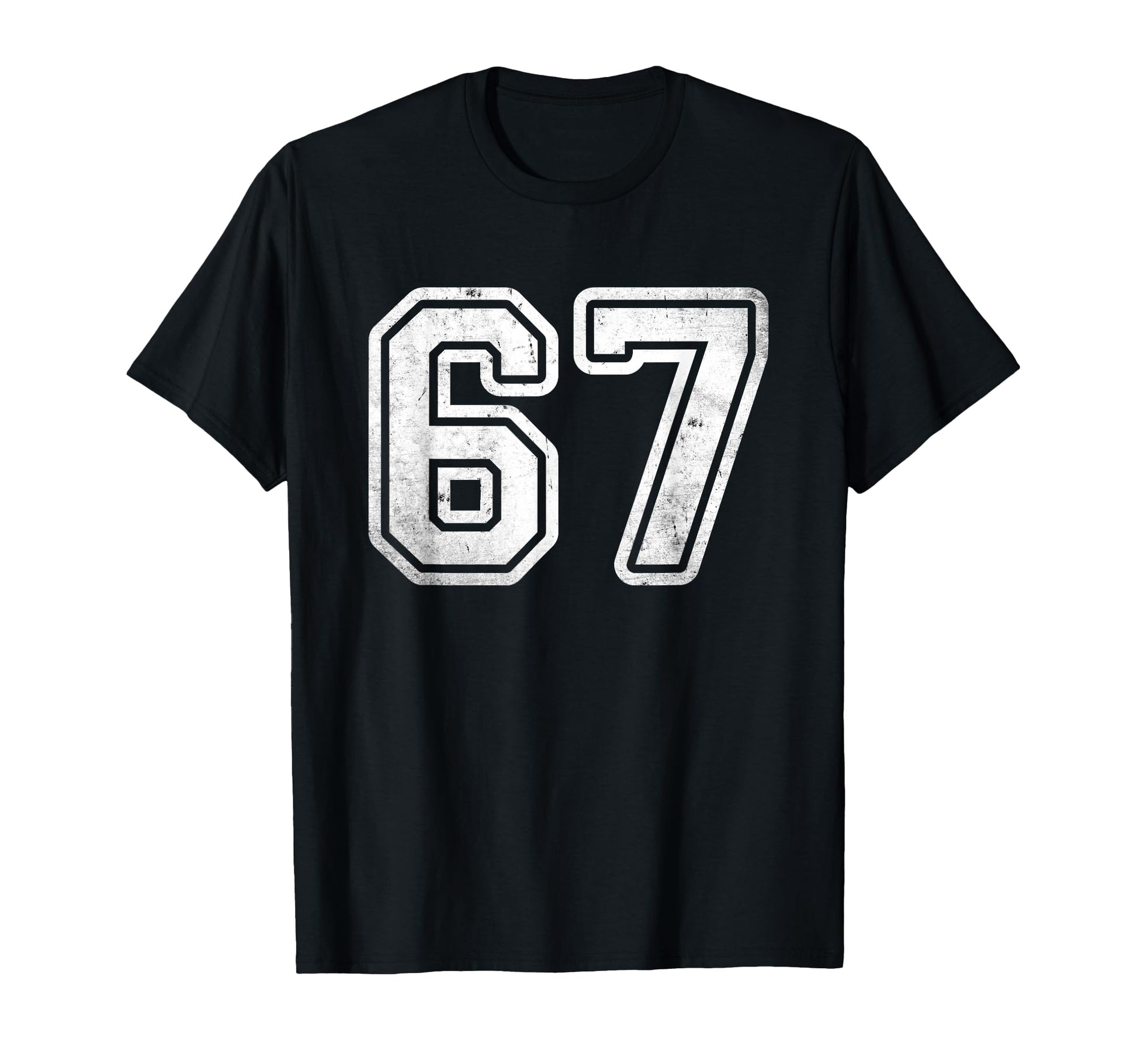 White Sports Team Number 67 T-Shirt - Unique Graphic Men Women - T-Shirt, Sweatshirt, Hoodie