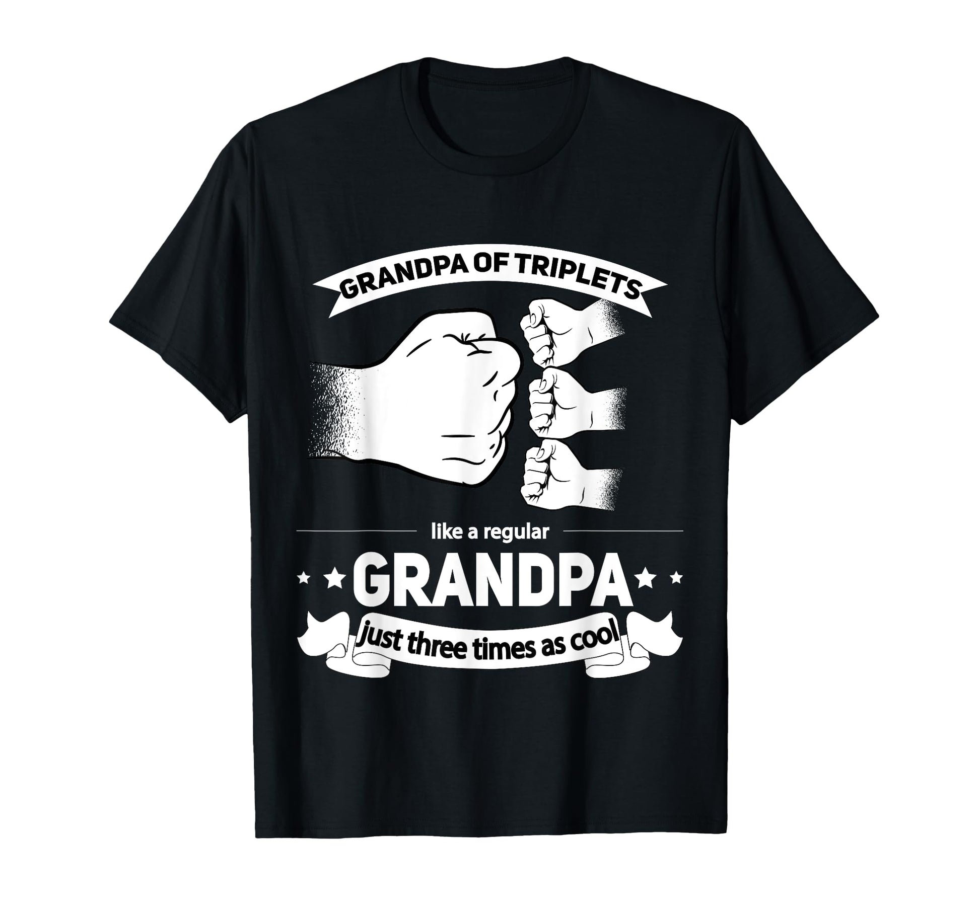 Grandfather Triplets Announcement T-Shirt - Aesthetic Graphic Men Women - T-Shirt, Sweatshirt, Hoodie