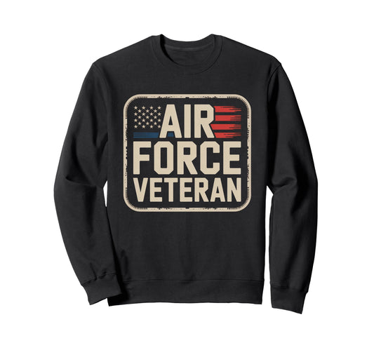 Air Force Veteran Us American Flag Sweatshirt - Novelty Apparel Men Women - T-Shirt, Sweatshirt, Hoodie