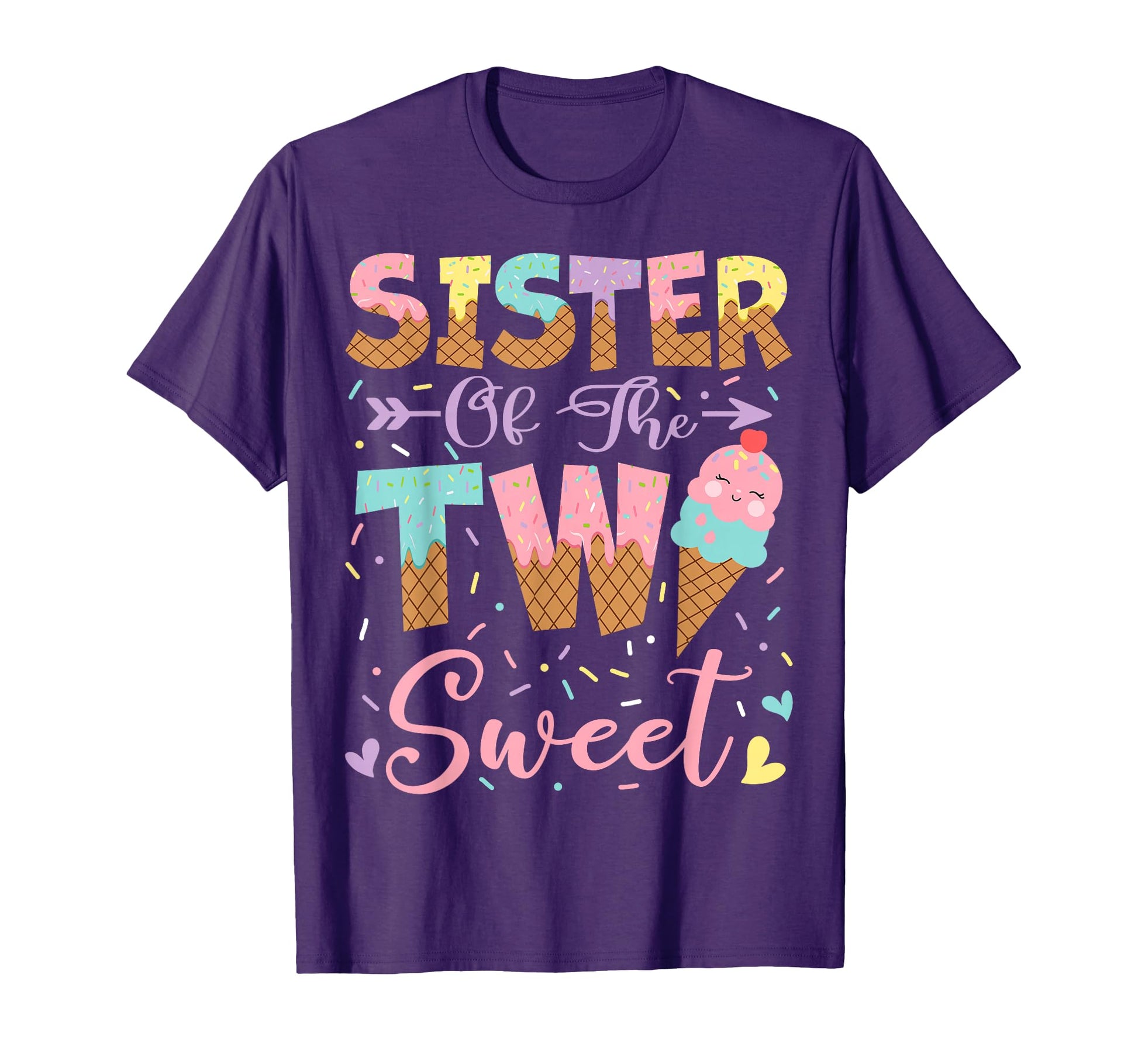 Sister Two Sweet 2Nd Birthday Summer T-Shirt - Trendy Graphic for Adults - T-Shirt, Sweatshirt, Hoodie