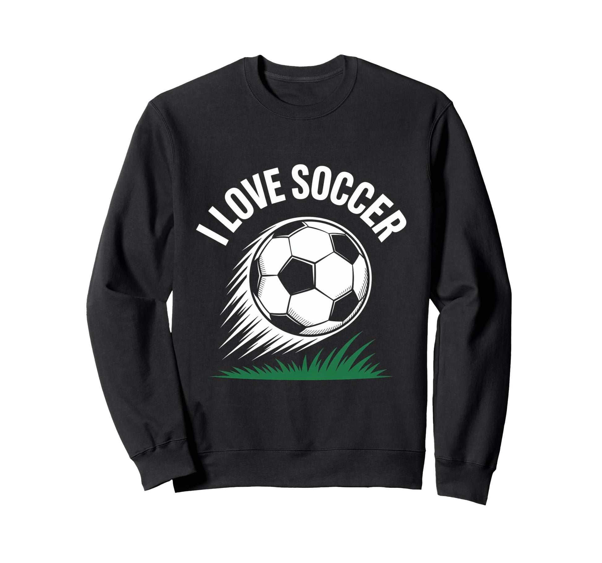 I Love Soccer Enthusiasts Sweatshirt - Casual Everyday Wear for Adults - T-Shirt, Sweatshirt, Hoodie