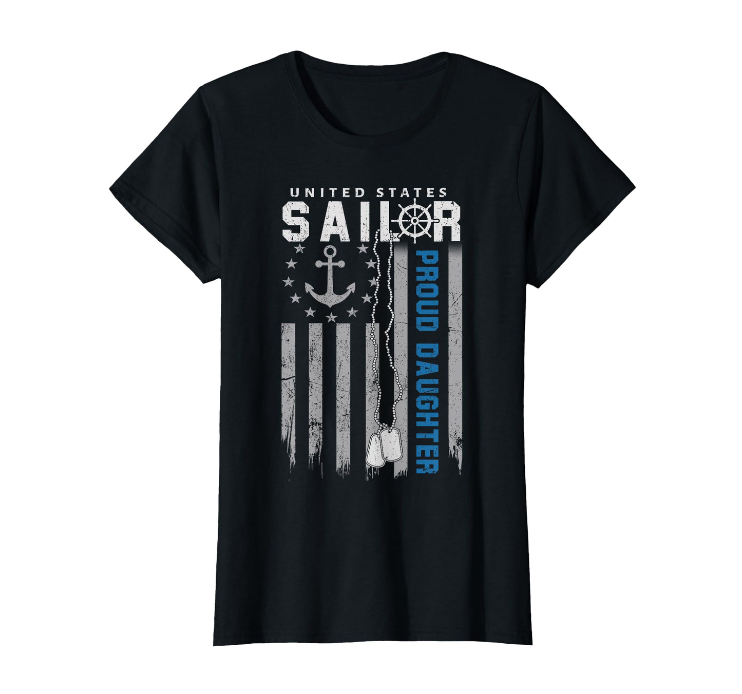 Proud Daughter Us Sailor Flag Usa T-Shirt - Streetwear Style for Adults - T-Shirt, Sweatshirt, Hoodie