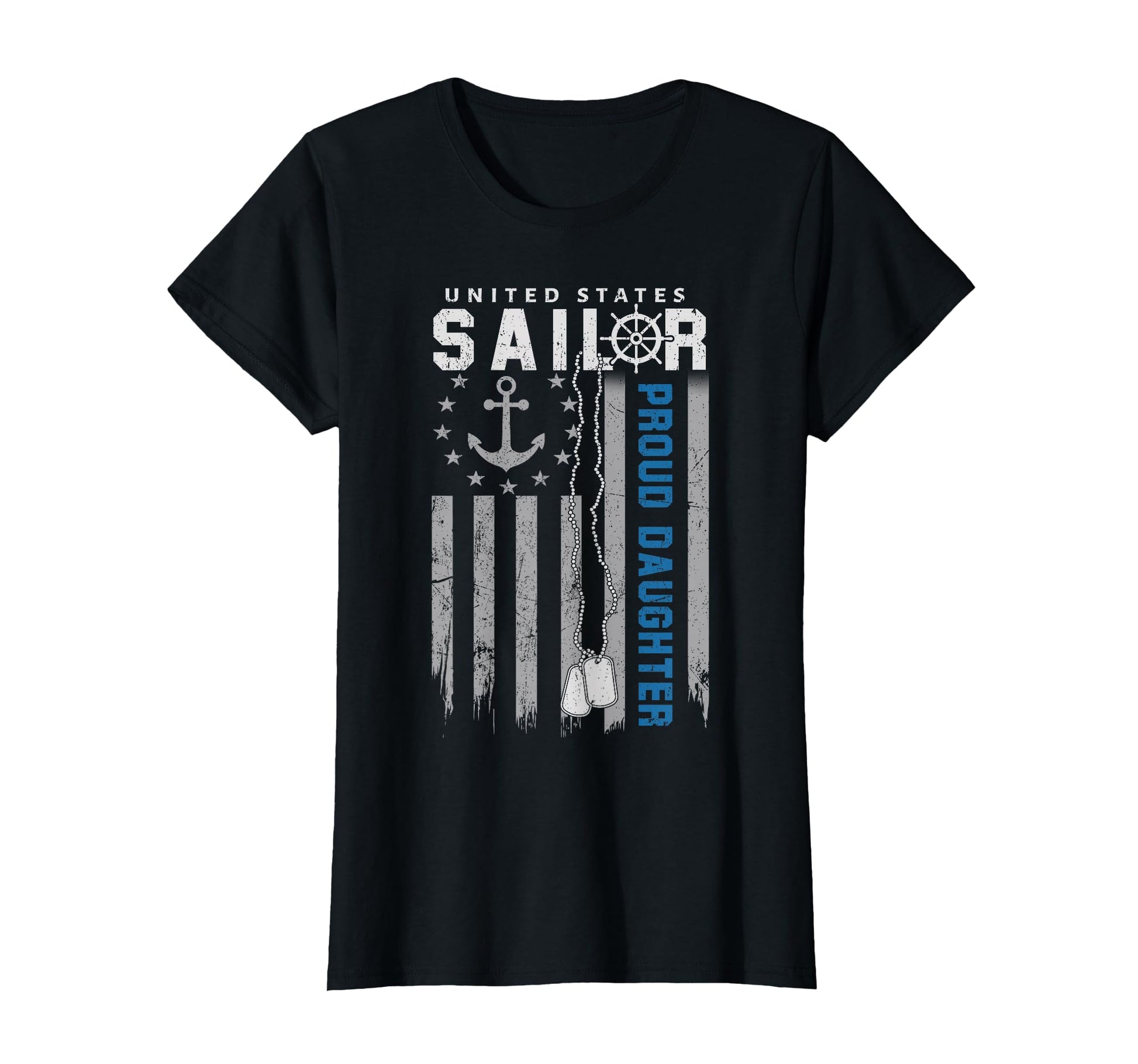 Proud Daughter Us Sailor Flag Usa T-Shirt - Streetwear Style for Adults - T-Shirt, Sweatshirt, Hoodie