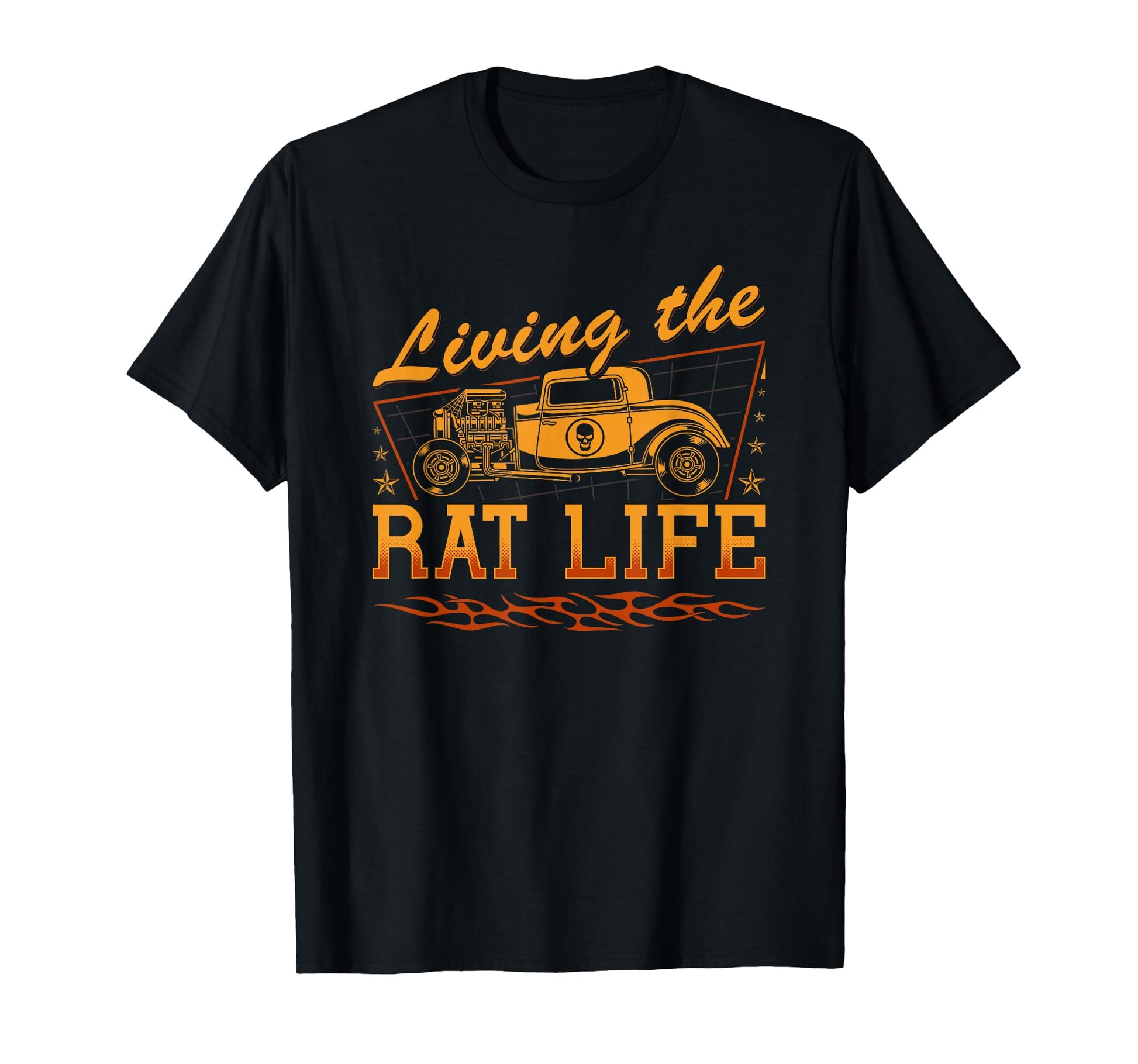 Hot Rod Rusty Car Living Rat Life Rat T-Shirt - Fun Novelty Design Unisex - T-Shirt, Sweatshirt, Hoodie