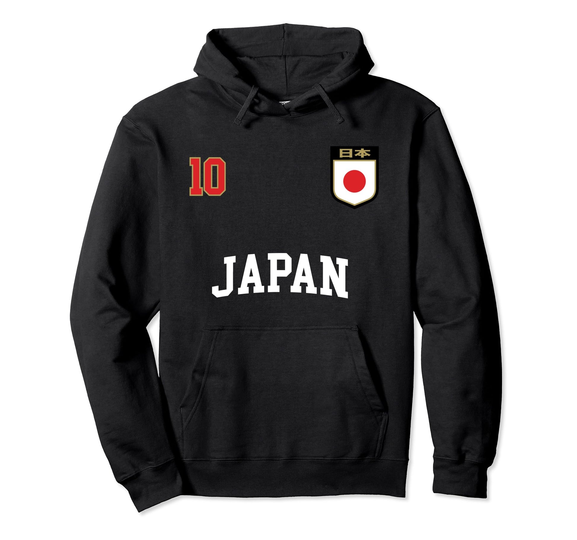 Japan Soccer Team 10 Japanese Flag Hoodie - Fun Novelty Design Men Women - T-Shirt, Sweatshirt, Hoodie