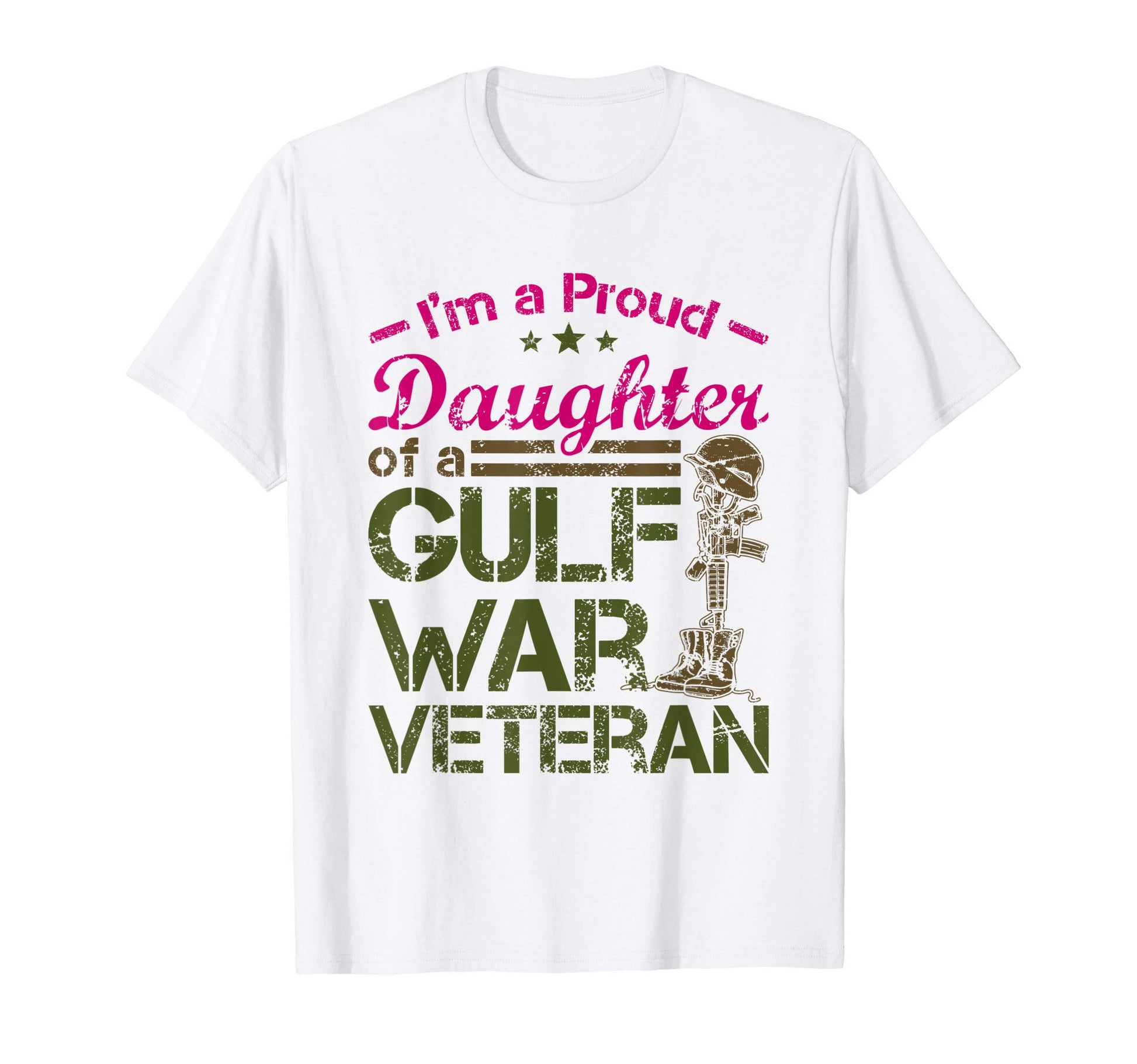 Proud Daughter Gulf War Veteran Military T-Shirt - Graphic Print Unisex - T-Shirt, Sweatshirt, Hoodie