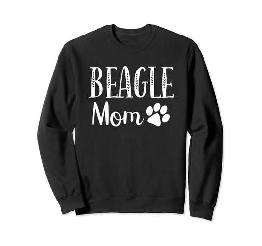 Beagle Mom Mama Dog Lover Puppy Owner Paw Sweatshirt - Graphic Print Unisex - T-Shirt, Sweatshirt, Hoodie