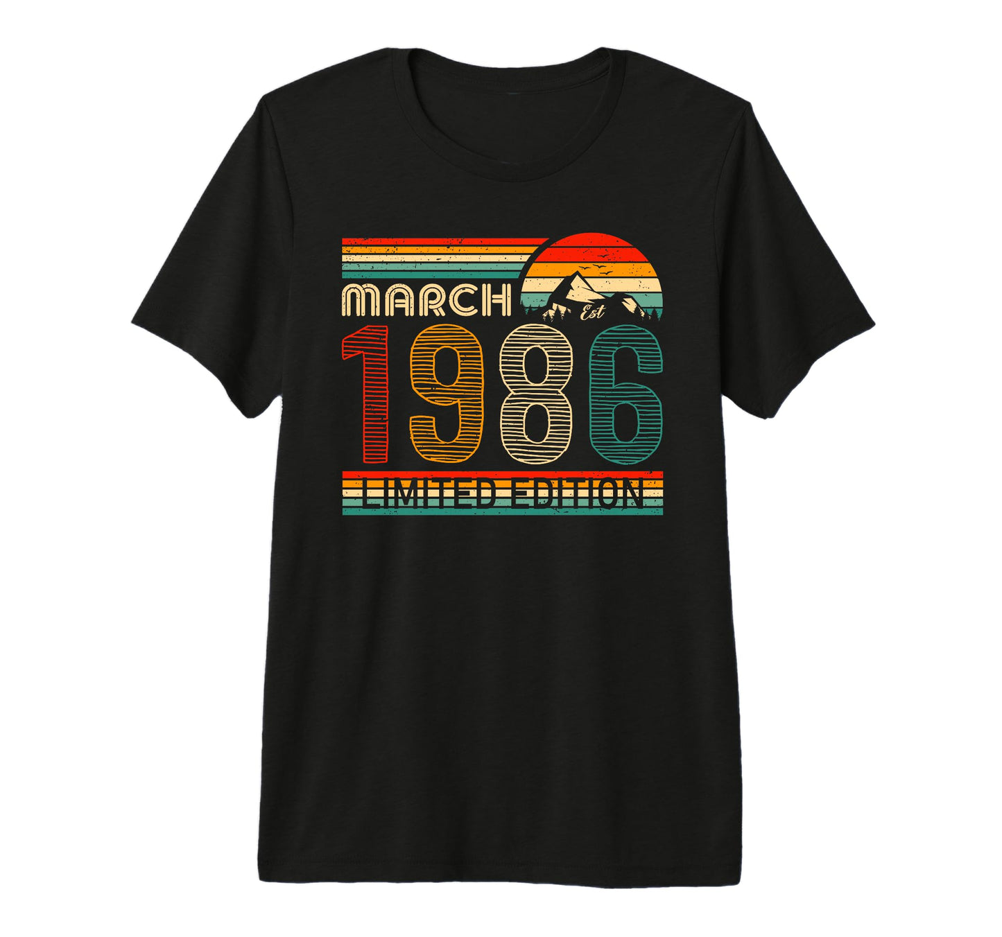 March 1986 1986 Birthday Tri Blend T-Shirt - Novelty Apparel Men Women - T-Shirt, Sweatshirt, Hoodie