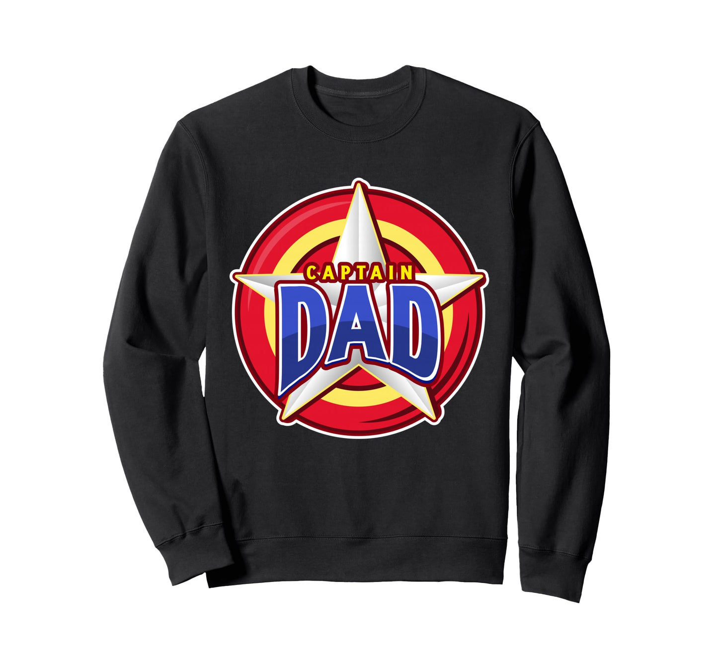 Captain Dad Superhero Sweatshirt - Trendy Graphic for Adults - T-Shirt, Sweatshirt, Hoodie