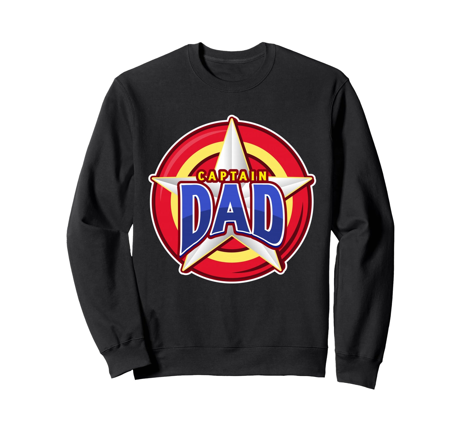 Captain Dad Superhero Sweatshirt - Trendy Graphic for Adults - T-Shirt, Sweatshirt, Hoodie