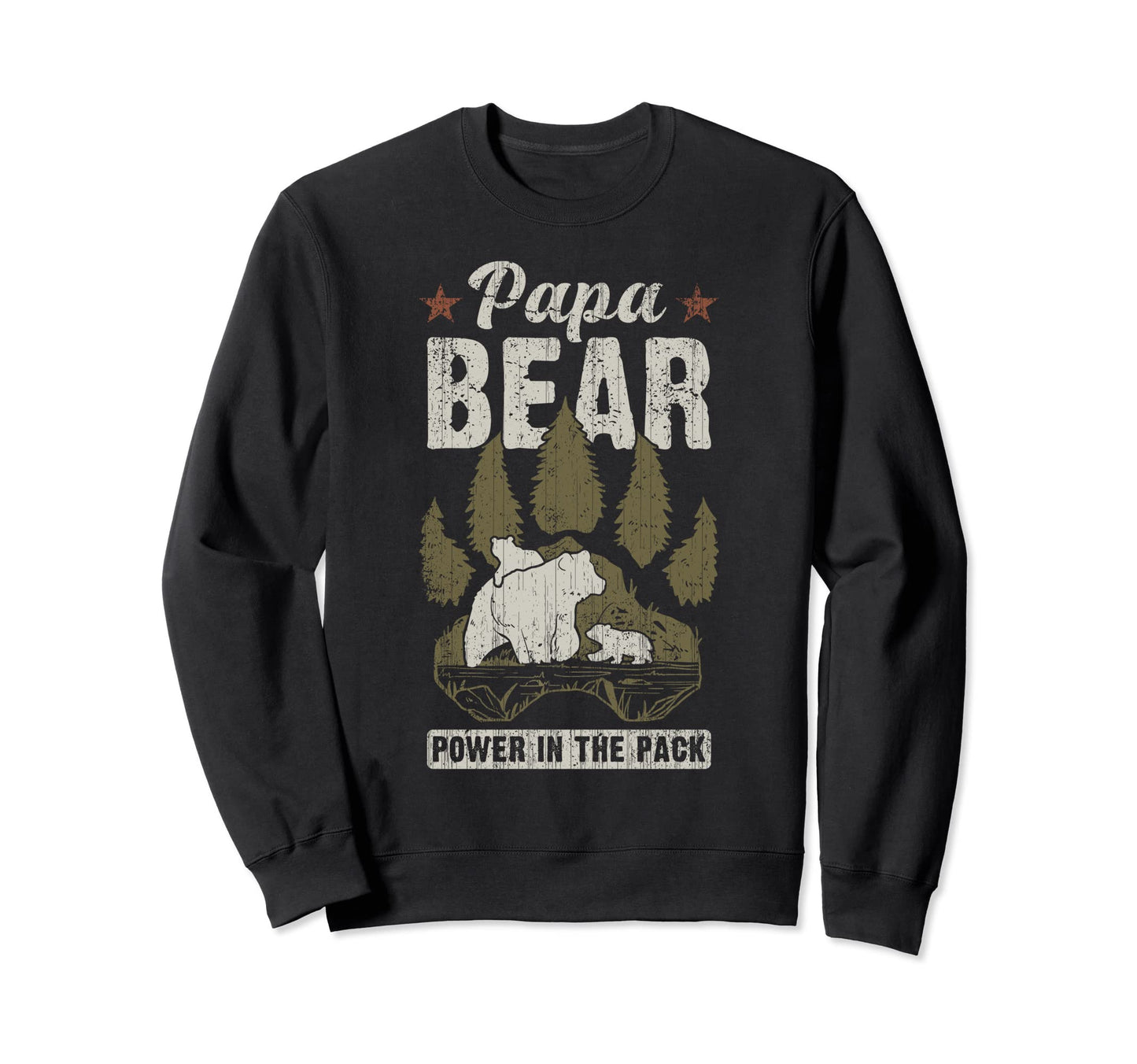 Papa Bear 2 Cubs 2 Children Dad Sweatshirt - Unique Graphic Men Women - T-Shirt, Sweatshirt, Hoodie