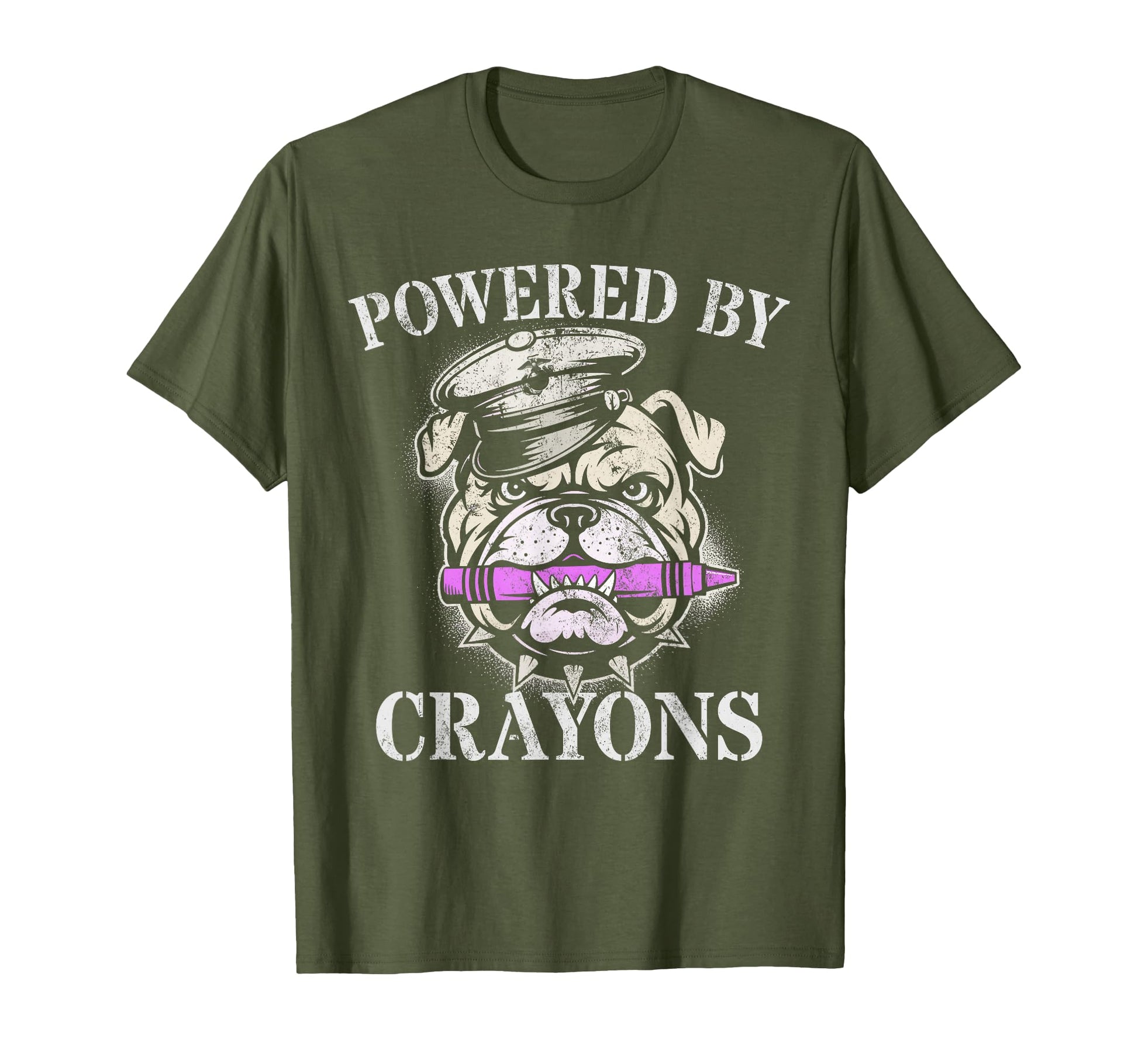 Powered Crayons Soldier Dad Team T-Shirt - Aesthetic Graphic Unisex - T-Shirt, Sweatshirt, Hoodie