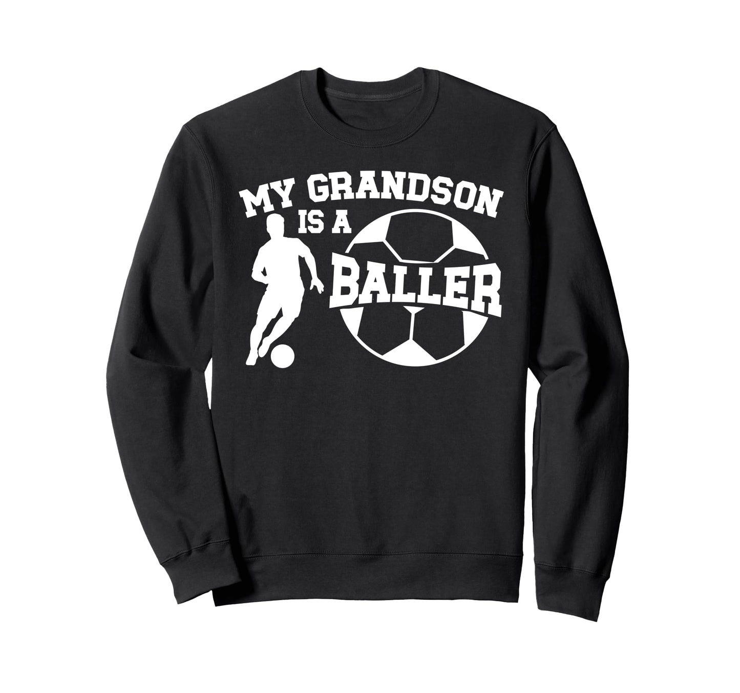 My Grandson Is Baller Soccer Nana Sweatshirt - Custom Art Print for Adults - T-Shirt, Sweatshirt, Hoodie
