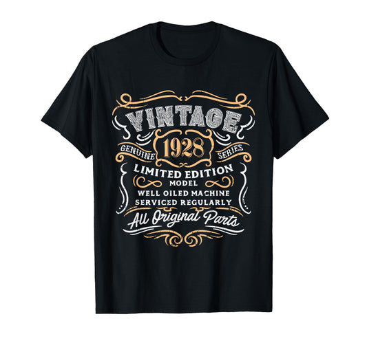 1928 Funny 91St Birthday Gift Dad T-Shirt - Minimalist Print for Adults - T-Shirt, Sweatshirt, Hoodie