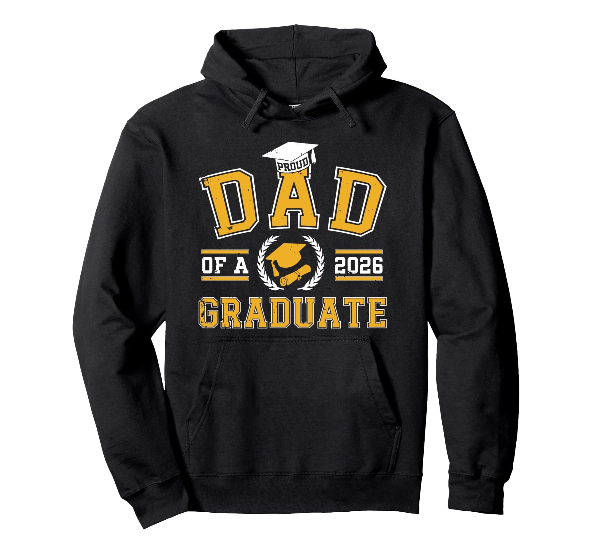 Proud Dad 2026 Graduate Senior Hoodie - Unique Graphic for Adults - T-Shirt, Sweatshirt, Hoodie