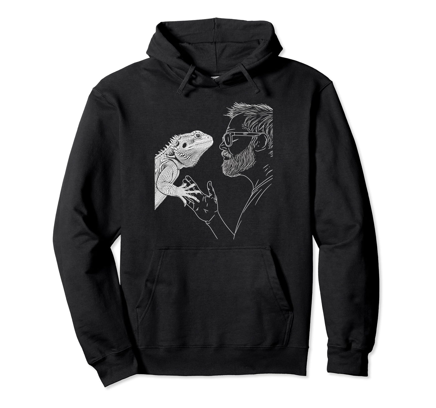 Bearded Dragon Dad Tiny Dinosaur Hoodie - Fun Novelty Design for Adults - T-Shirt, Sweatshirt, Hoodie