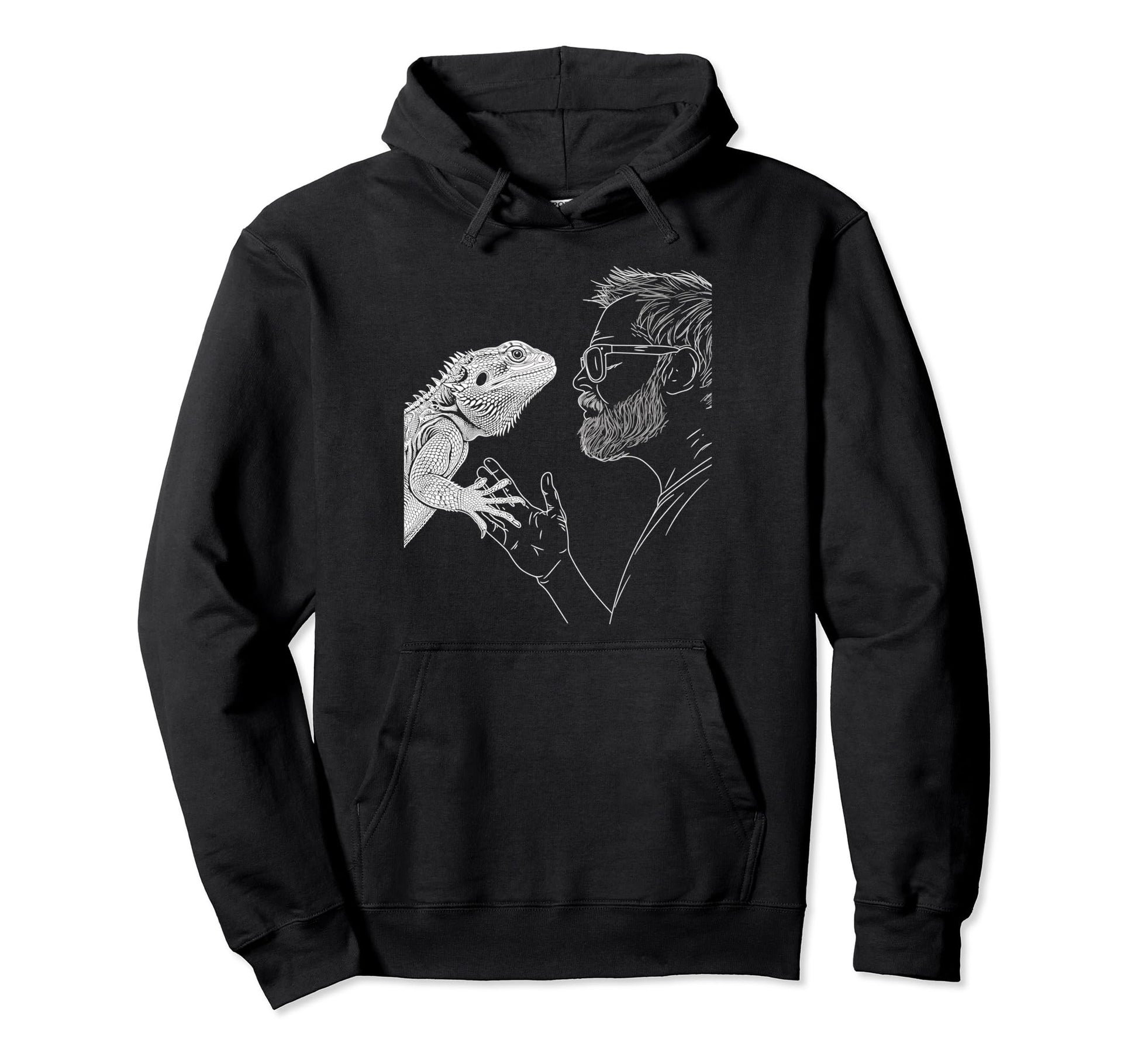 Bearded Dragon Dad Tiny Dinosaur Hoodie - Fun Novelty Design for Adults - T-Shirt, Sweatshirt, Hoodie