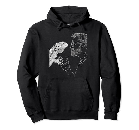 Bearded Dragon Dad Tiny Dinosaur Hoodie - Fun Novelty Design for Adults - T-Shirt, Sweatshirt, Hoodie