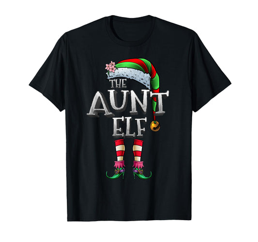 Aunt Elf Matching Family Funny T-Shirt - Aesthetic Graphic Men Women - T-Shirt, Sweatshirt, Hoodie