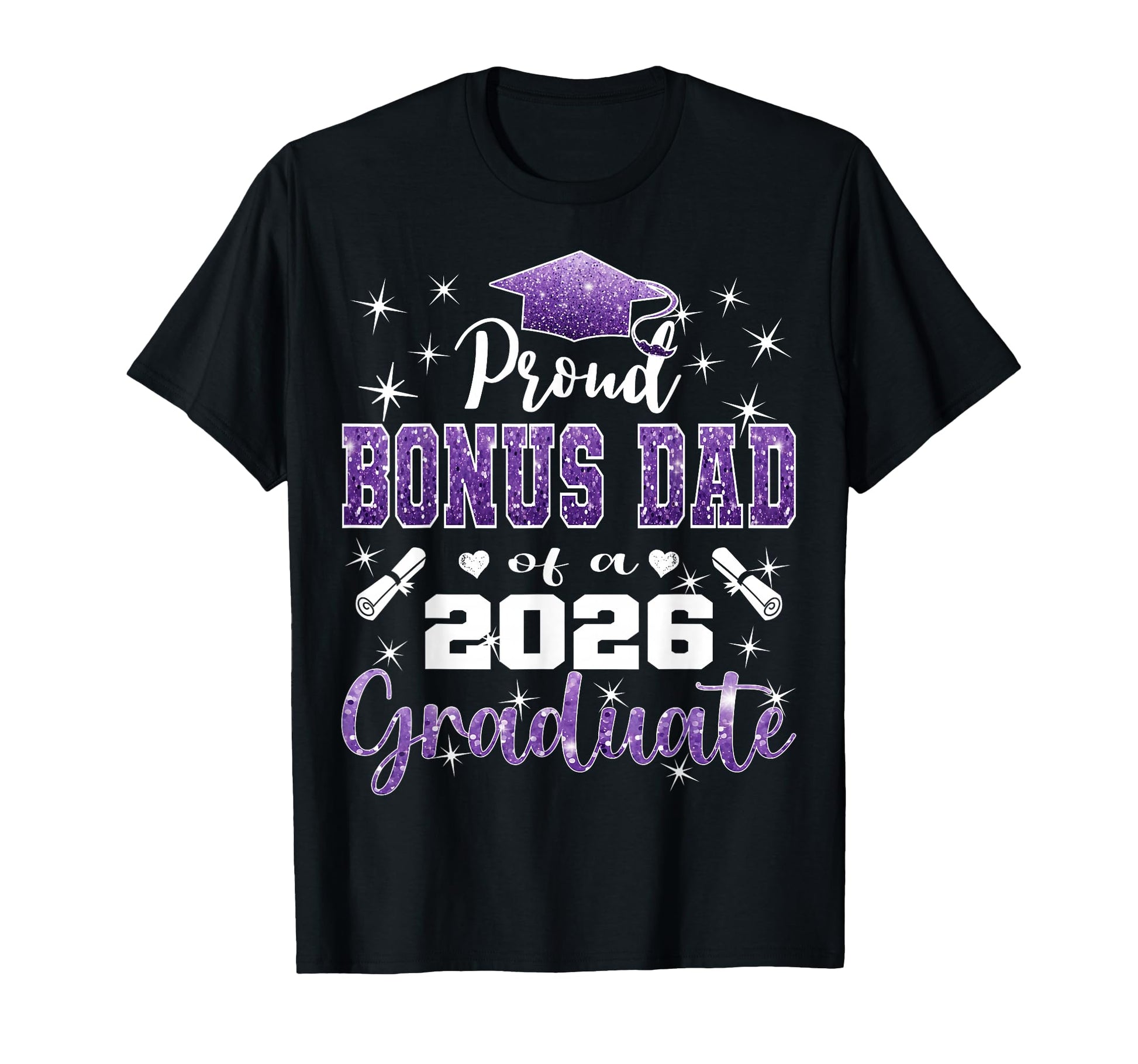 Super Proud Bonus Dad 2026 Graduate T-Shirt - Custom Art Print Unisex - T-Shirt, Sweatshirt, Hoodie