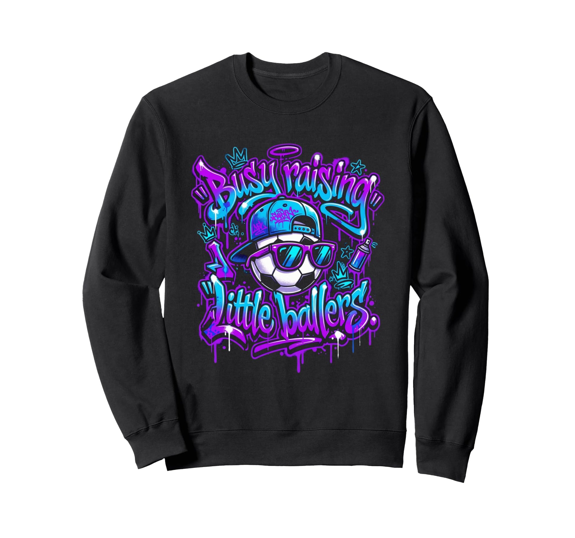 Busy Raising Little Ballers Sweatshirt - Casual Everyday Wear for Adults - T-Shirt, Sweatshirt, Hoodie