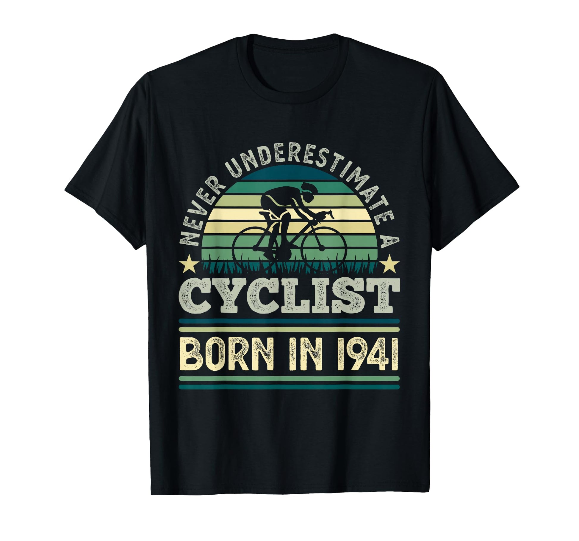 Cyclist Born 1941 80Th Birthday Gift T-Shirt - Minimalist Print Unisex - T-Shirt, Sweatshirt, Hoodie