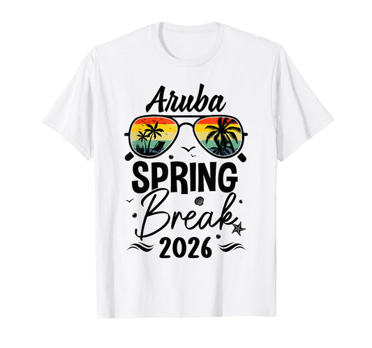 Aruba Spring Break 2026 Sunglasses T-Shirt - Casual Everyday Wear Unisex - T-Shirt, Sweatshirt, Hoodie