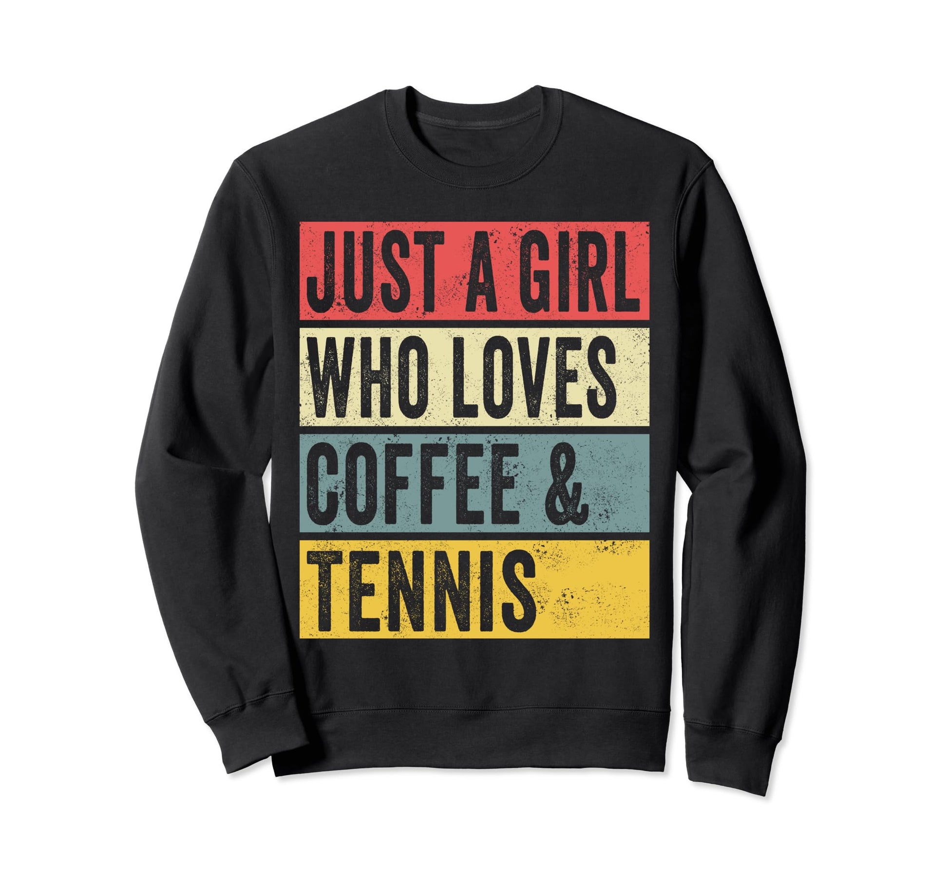 Just Who Loves Coffee And Tennis Sweatshirt - Minimalist Print Men Women - T-Shirt, Sweatshirt, Hoodie