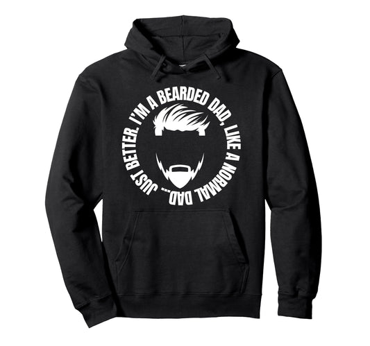 Bearded Skull Dad Beard Funny Superhero Hoodie - Graphic Print Unisex - T-Shirt, Sweatshirt, Hoodie