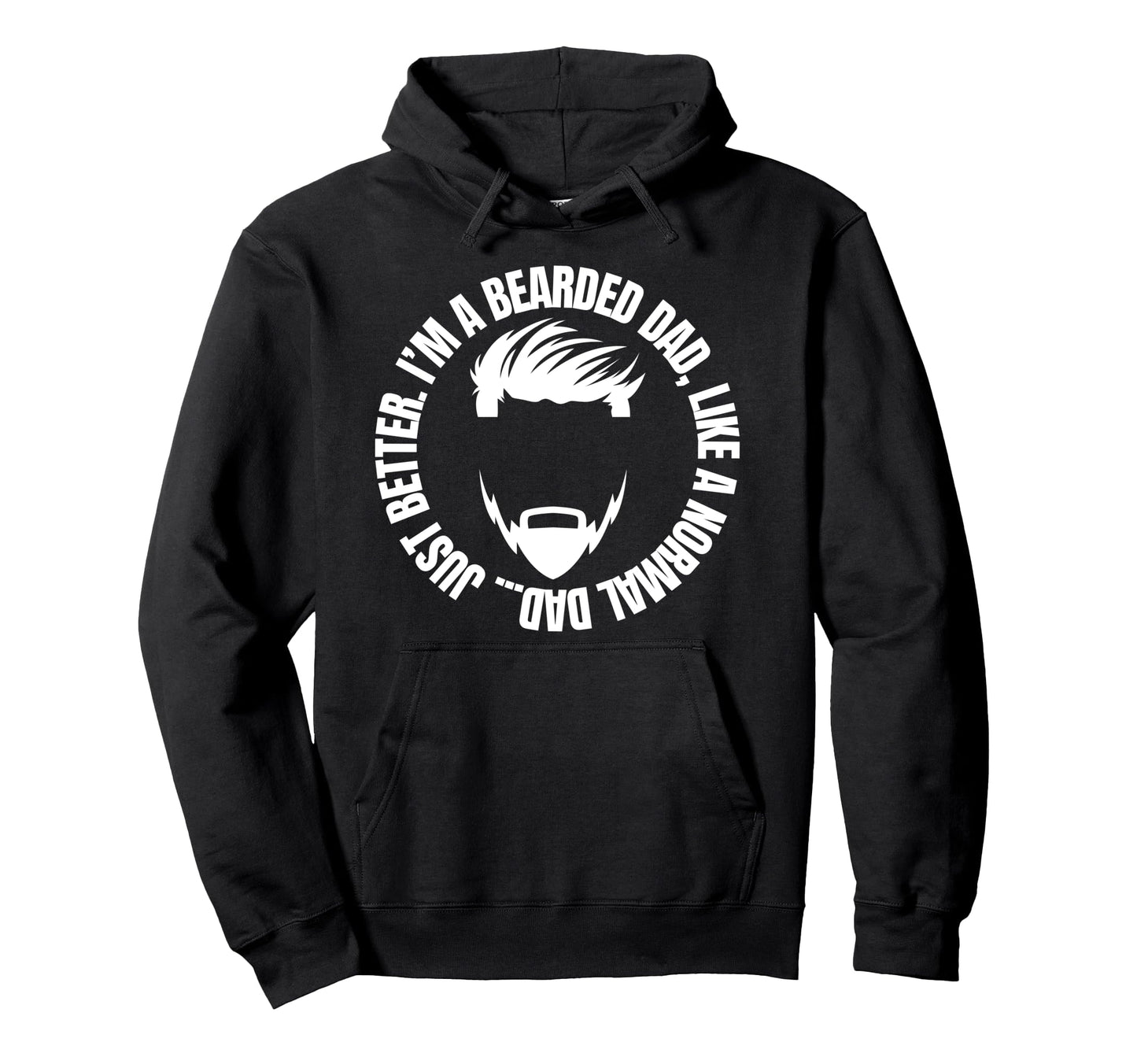 Bearded Dad Mens Beard Funny Super Hoodie - Minimalist Print Men Women - T-Shirt, Sweatshirt, Hoodie