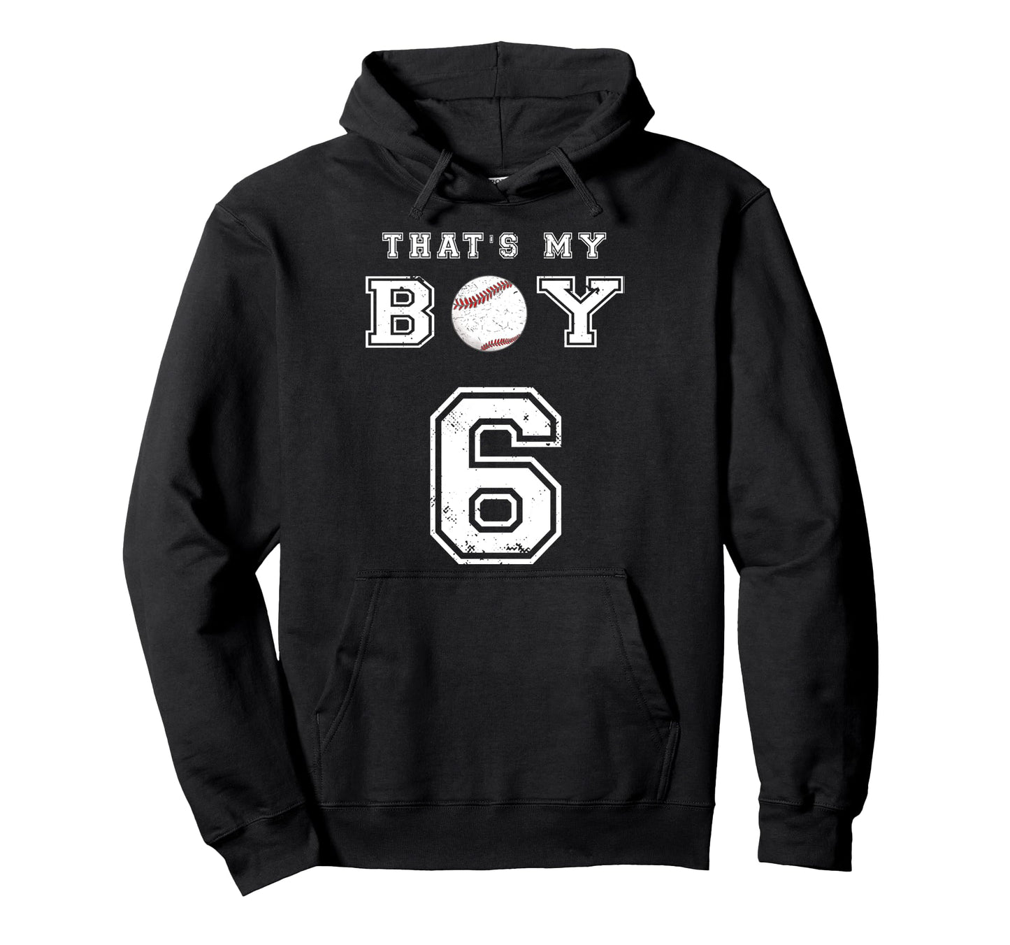 Thats My Baseball 6 Jersey Number Mom Dad Hoodie - Graphic Print Unisex - T-Shirt, Sweatshirt, Hoodie
