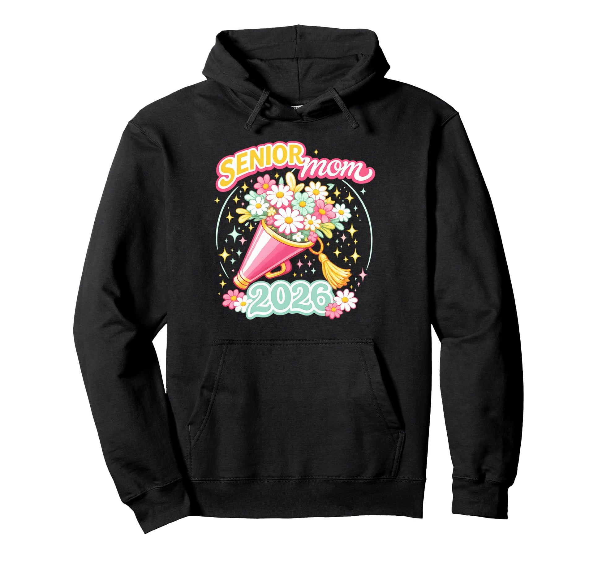 Flower Senior Mom Graduation Class 2026 Hoodie - Trendy Graphic Unisex - T-Shirt, Sweatshirt, Hoodie